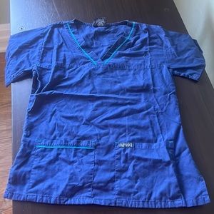 Navy scrub top by Actual XS